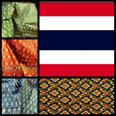 Florale und ornamentale Baumwollstoffe am...