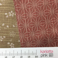 Double-Face Blume Asanoha beige rosa