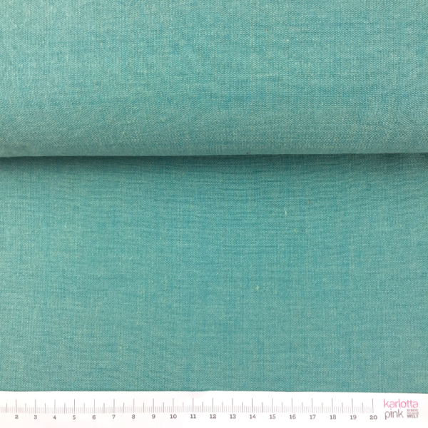 Handloom duotone petrol/weiß