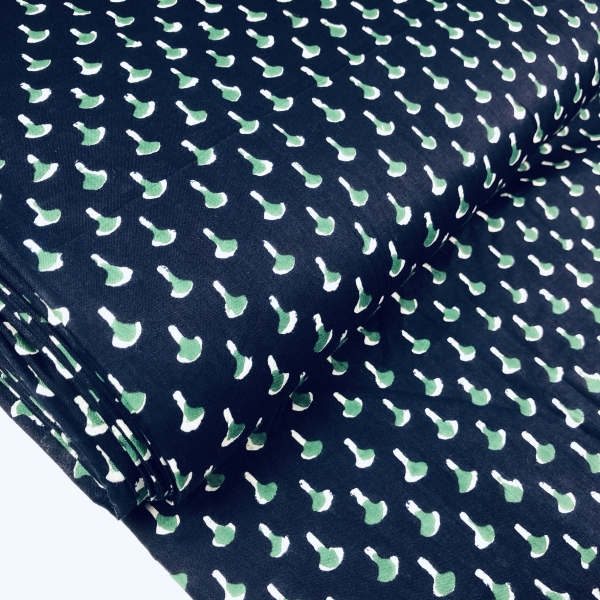 Blockprint Indian Flowers 17