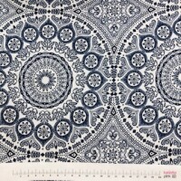 Ornament indigo weiß