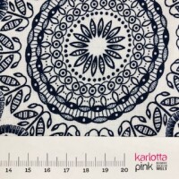 Ornament indigo weiß