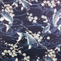 Grey Carps on navy blue