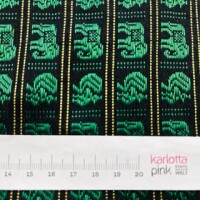 Bordürenstoff Elephant and Peacock grün