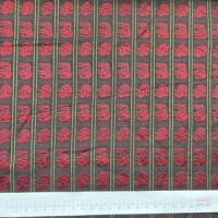 Bordürenstoff Elephant and Peacock rot