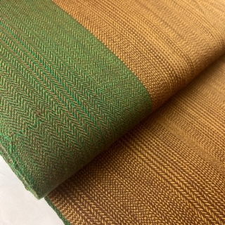 Merino Wollstoff - mit Bordüre braun/grün