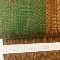 Merino Wollstoff - mit Bordüre braun/grün