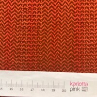 Merino Wollstoff - mit Bordüre orangebraun/purple