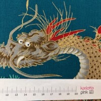 Drache und Kranich petroltürkis