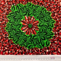 Green Wreath on orange leaves