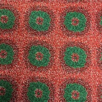 Green Wreath on orange leaves