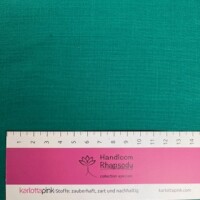 Handloom uni türkisgrün