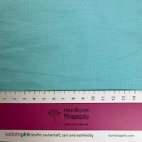 Handloom uni helltürkis