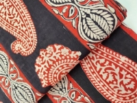 Blockprint India Paisley schwarz