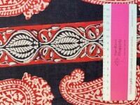 Blockprint India Paisley schwarz