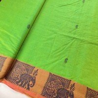 Bordürenstoff grün-hellblau