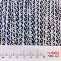 Mosel Tweed 1 blau-weiß glatt