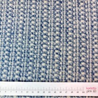 Mosel Tweed 3 blau-weiß  angerauht