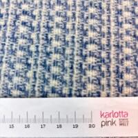 Mosel Tweed 3 blau-weiß  angerauht