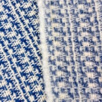 Mosel Tweed 3 blau-weiß  angerauht