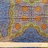 Kangaroo Grass & Bush Waterhole blue