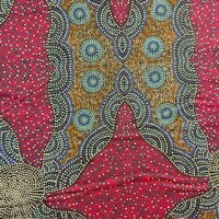 Kangaroo Grass & Bush Waterhole red