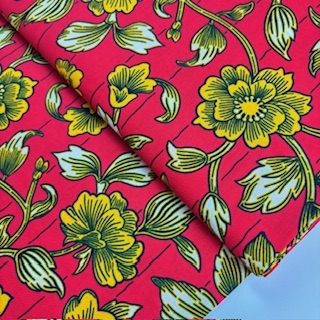 Flowers red (Waxprint)