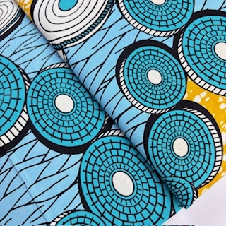 Light Blue Disks  (Waxprint)