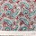Blockprint Flower tourquoise paisley on grey