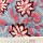 Blockprint Flower stars on light blue