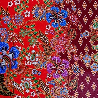 Sarong Floral Gold Line 261