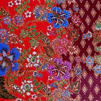 Sarong Floral Gold Line 261