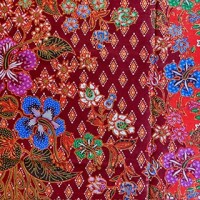 Sarong Floral Gold Line 261