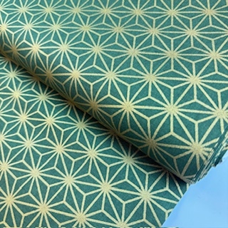 japanischer Stoff Asanoha blau