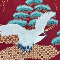 Drache und Kranich rot