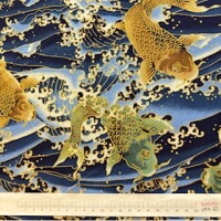 Carps gold petrol on blue