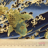 Carps gold petrol on blue