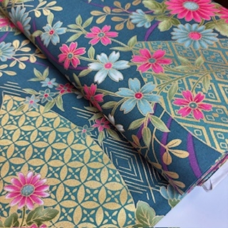 Hana sensu (Fächer) petrolgrün