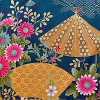 Hana sensu (Fächer) petrolgrün