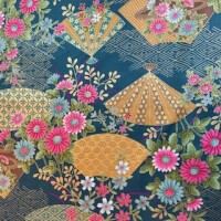 Hana sensu (Fächer) petrolgrün