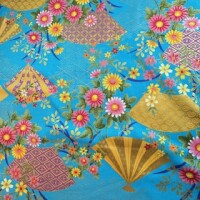 Hana sensu (Fächer) türkisblau