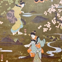 Japanese Ukiyo-e Geishas brown