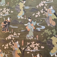 Japanese Ukiyo-e Geishas brown