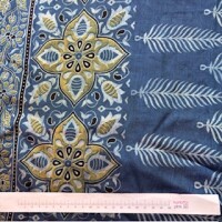 Mashru Silk Blue with golden borders