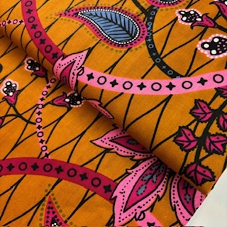 Botanical Flow mustard-pink