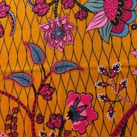 Botanical Flow mustard-pink