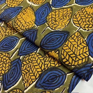 Blockprint Autumn leaves