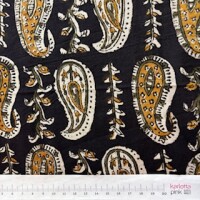 Blockprint India Paisley schwarz