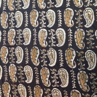 Blockprint India Paisley schwarz