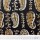Blockprint India Paisley schwarz